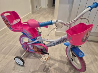 Bicicleta infantil niña rosa y blanca