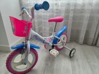 Bicicleta infantil niña rosa y blanca