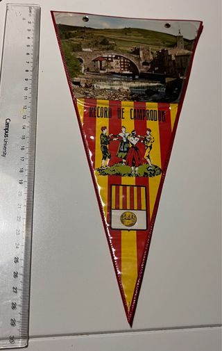 Banderín plastificado Camprodon antiguo