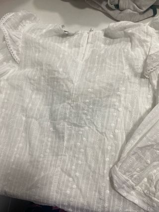 Camisa blanca mujer volantes