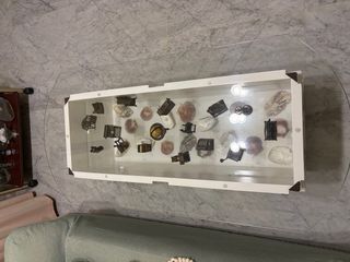 Mesa de centro blanca artesanal