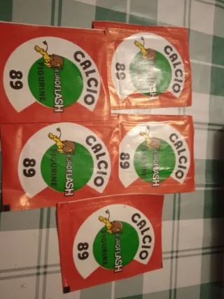 Lotto 5 bustine Calciatori Flash 89 VUOTE