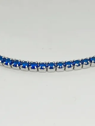 Preciosa Pulsera Zafiro Circonitas Plata 925