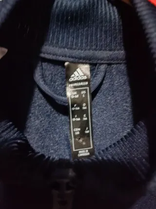 Chaqueta Adidas Bomber Azul y Blanca