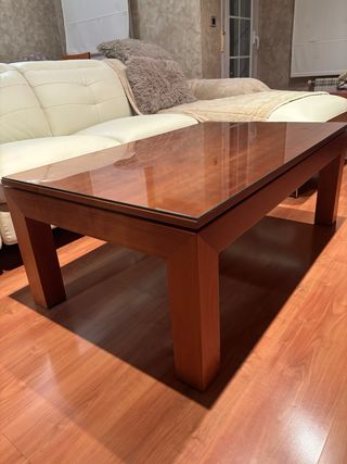 Conjunto mesa madera maciza. Mesa centro y comedor