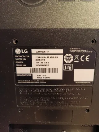 Monitor LG Negro 21,5"