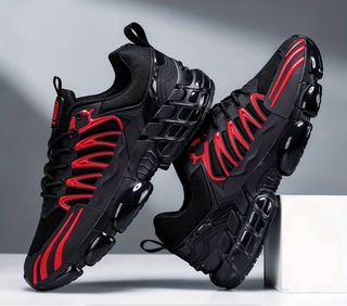 Zapatillas deportivas negras y rojas