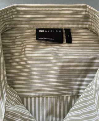Camicia ASOS a righe verdi e bianche