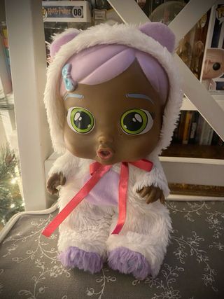 Bebé Llorón Peluche Blanco Lila