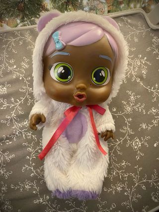 Bebé Llorón Peluche Blanco Lila