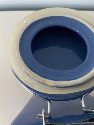 Barattolo porcellana blu chiusura ermetica