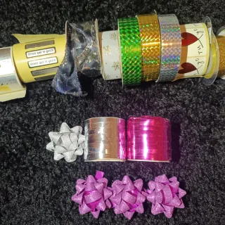 Lote cintas y lazos para regalos