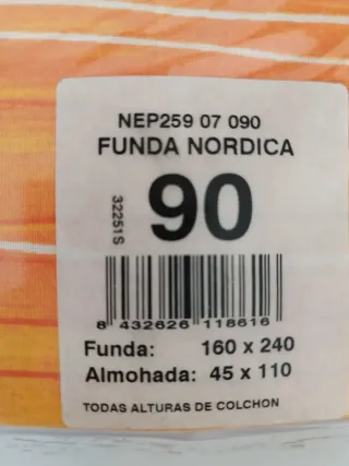 Funda Nórdica Cama 90 Naranja
