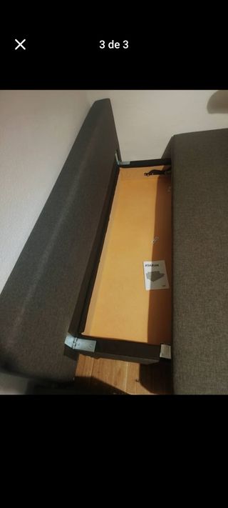 Sofá Cama Gris Tela Seminuevo