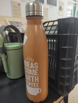 Termo naranja Ideas come with coffee