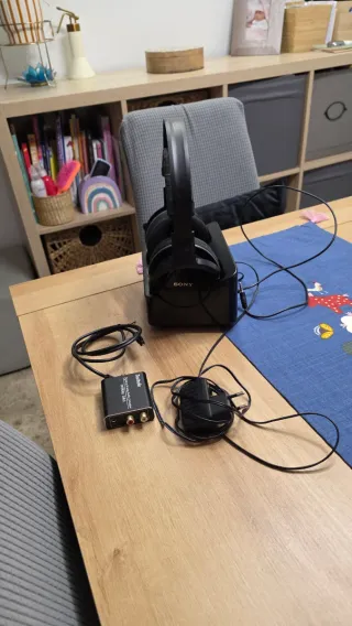 Cascos Sony para TV transmisor estéreo RF Sony TMR