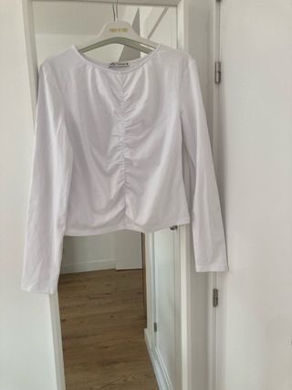 Camiseta Zara Blanca Talla S