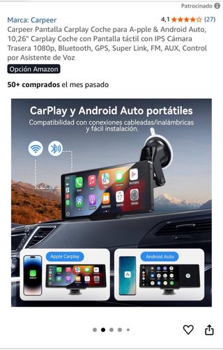 Pantalla Carplay 10.26 IPS Cámara Trasera