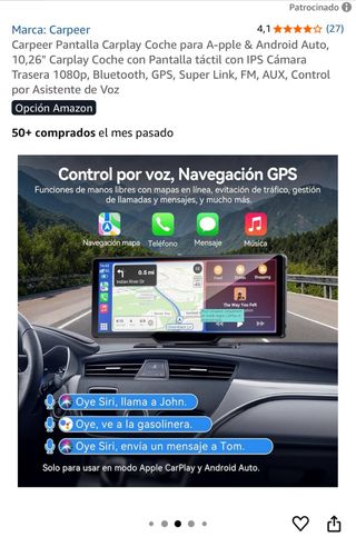 Pantalla Carplay 10.26 IPS Cámara Trasera