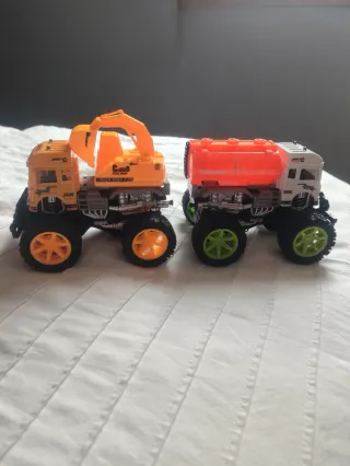 Lote de Coches, excavadora, pistolas, camiones