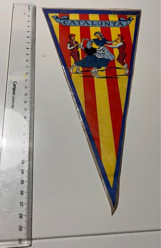 Banderín antiguo plastificado Solsona España