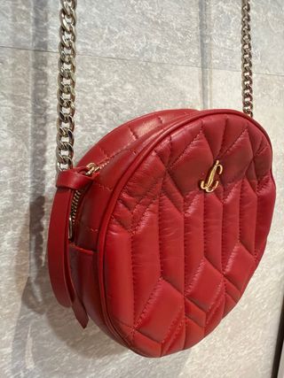 Bolso bombonera Jimmy Choo rojo