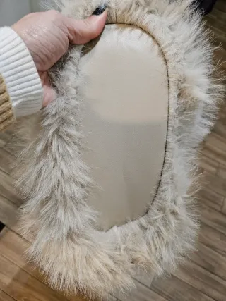 Borsa ecopelliccia beige nuova