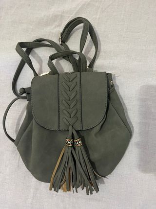Bolso/Mochila hippie/bohemia Verde Militar