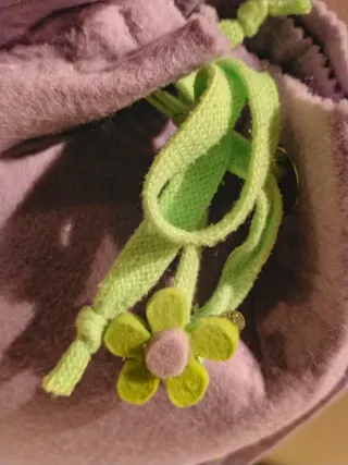 Sacca zainetto in feltro con fiori