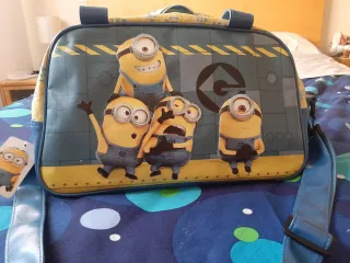 Maleta infantil Minions azul y amarilla