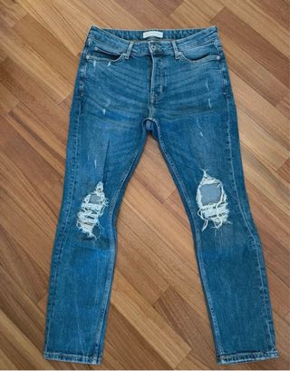 Topman Jeans Blu Strappati Uomo. W32/L30