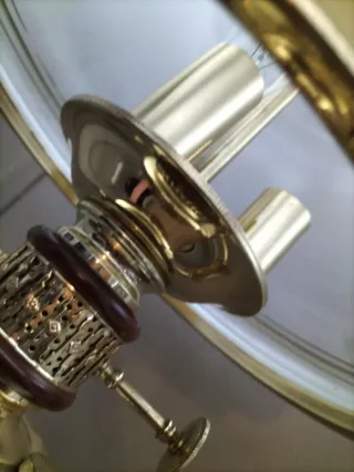 Lámpara colgante vintage vidrio y cerámica