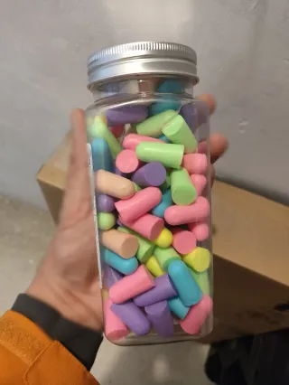 100 Tapones Espuma Oídos Colores