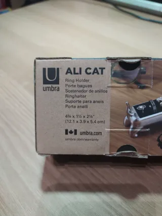 Soporte Anillos Gato Plata