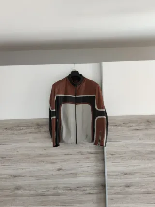 Giacca Pelle Vintage Shandel Brown/Grigio