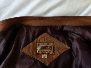 Giacca Pelle Vintage Shandel Brown/Grigio