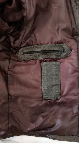 Giacca Pelle Vintage Shandel Brown/Grigio