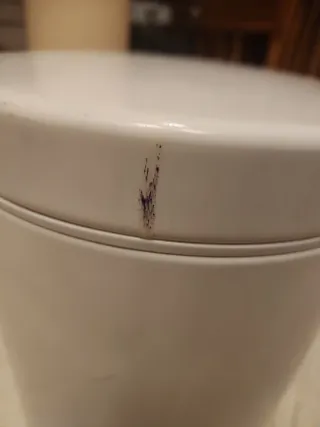 Papelera de baño blanca con pedal