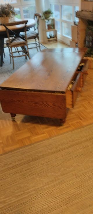 Mesa de centro extensible de madera