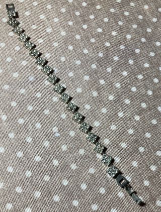 Pulsera de strass plateada