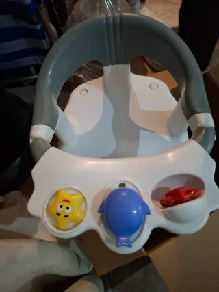 Asiento Bañera Bebé con Juguetes