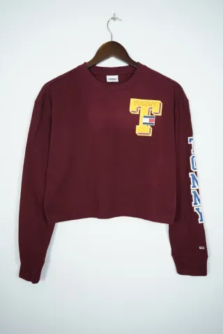 Camiseta larga Tommy Hilfiger Roja Talla S