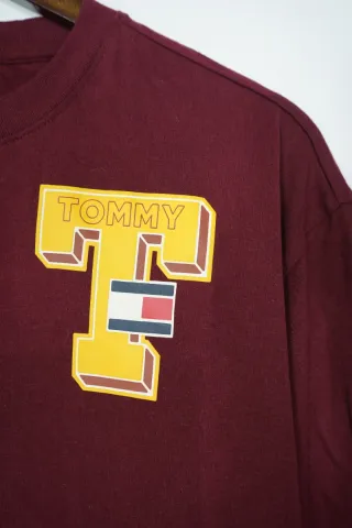 Camiseta larga Tommy Hilfiger Roja Talla S