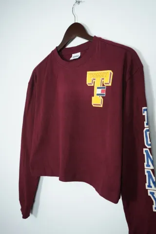 Camiseta larga Tommy Hilfiger Roja Talla S