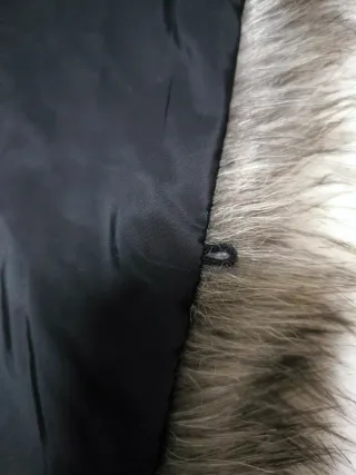 Bufanda Collar Pelo Sintético Negro Gris