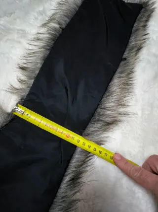 Bufanda Collar Pelo Sintético Negro Gris