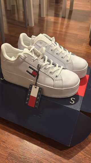 Zapatillas Tommy Hilfiger Blancas Talla 39.