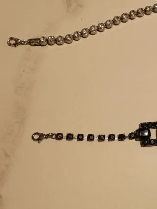 Gargantilla bisutería negra y plateada