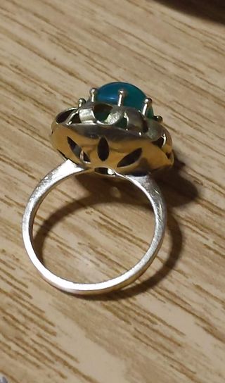 Sortija Oro y Jade Verde Mujer