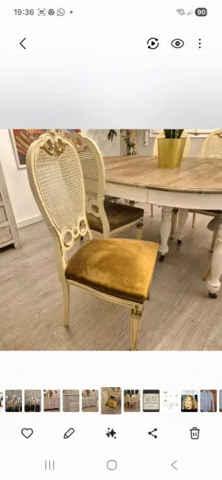 Sillas de comedor estilo Luis XVI